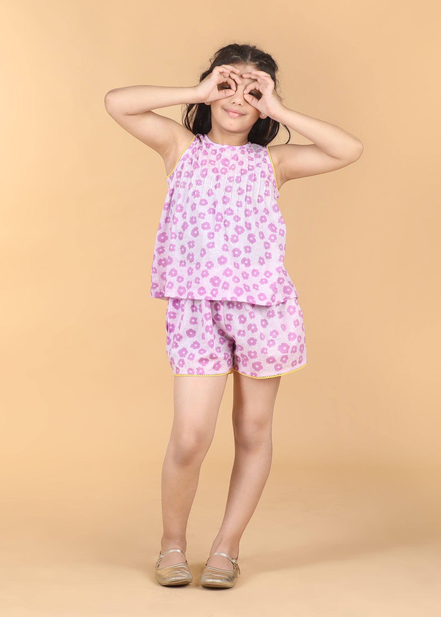 Ashi Poppy Lilac Cotton Top Girls (6 Months -12 Yrs)
