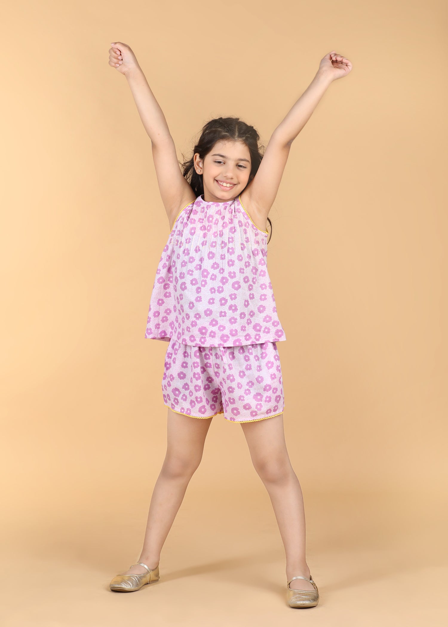 Ashi Poppy Lilac Cotton Top Girls (6 Months -12 Yrs)