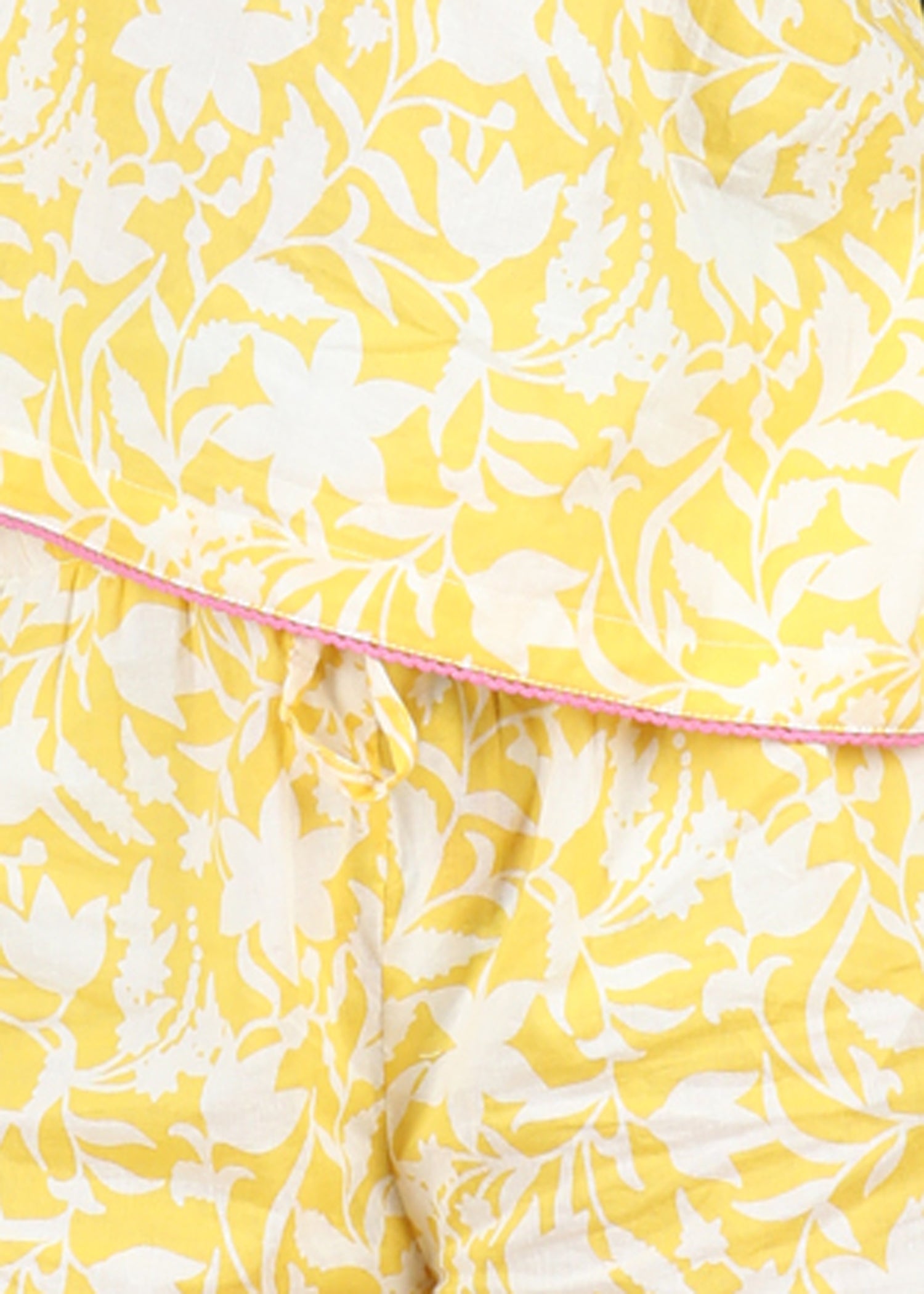 Snooze Magnolia Yellow Cotton Shorts Girls