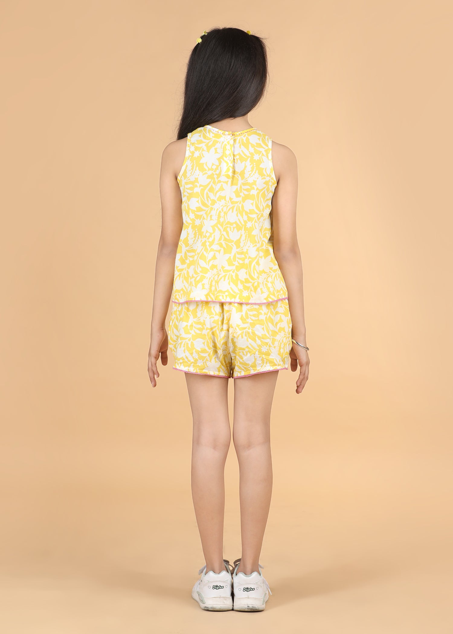 Ashi Magnolia Yellow Cotton Top Girls (6 Months -12 Yrs)