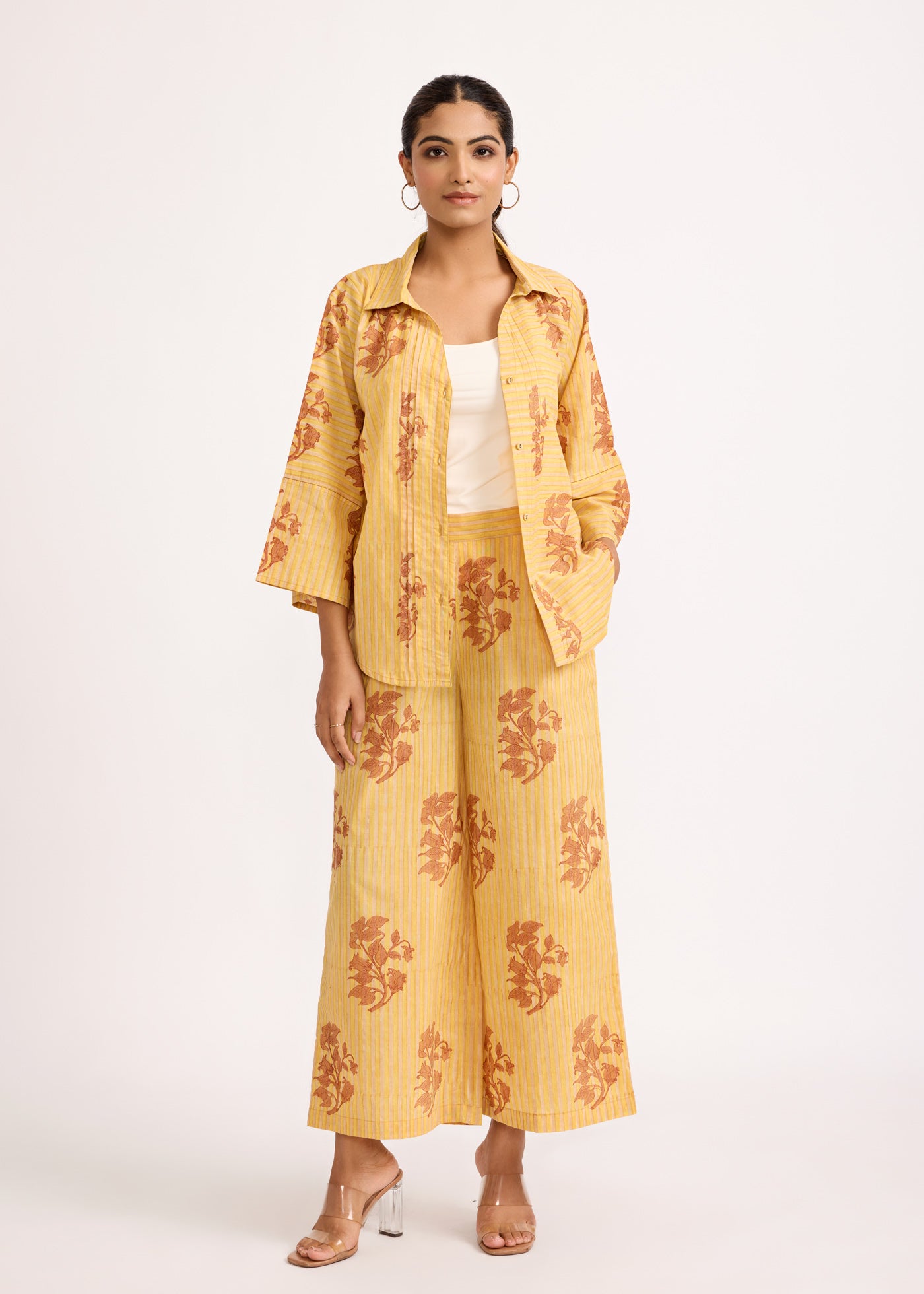 Button Down Shirt - Yellow/Brown