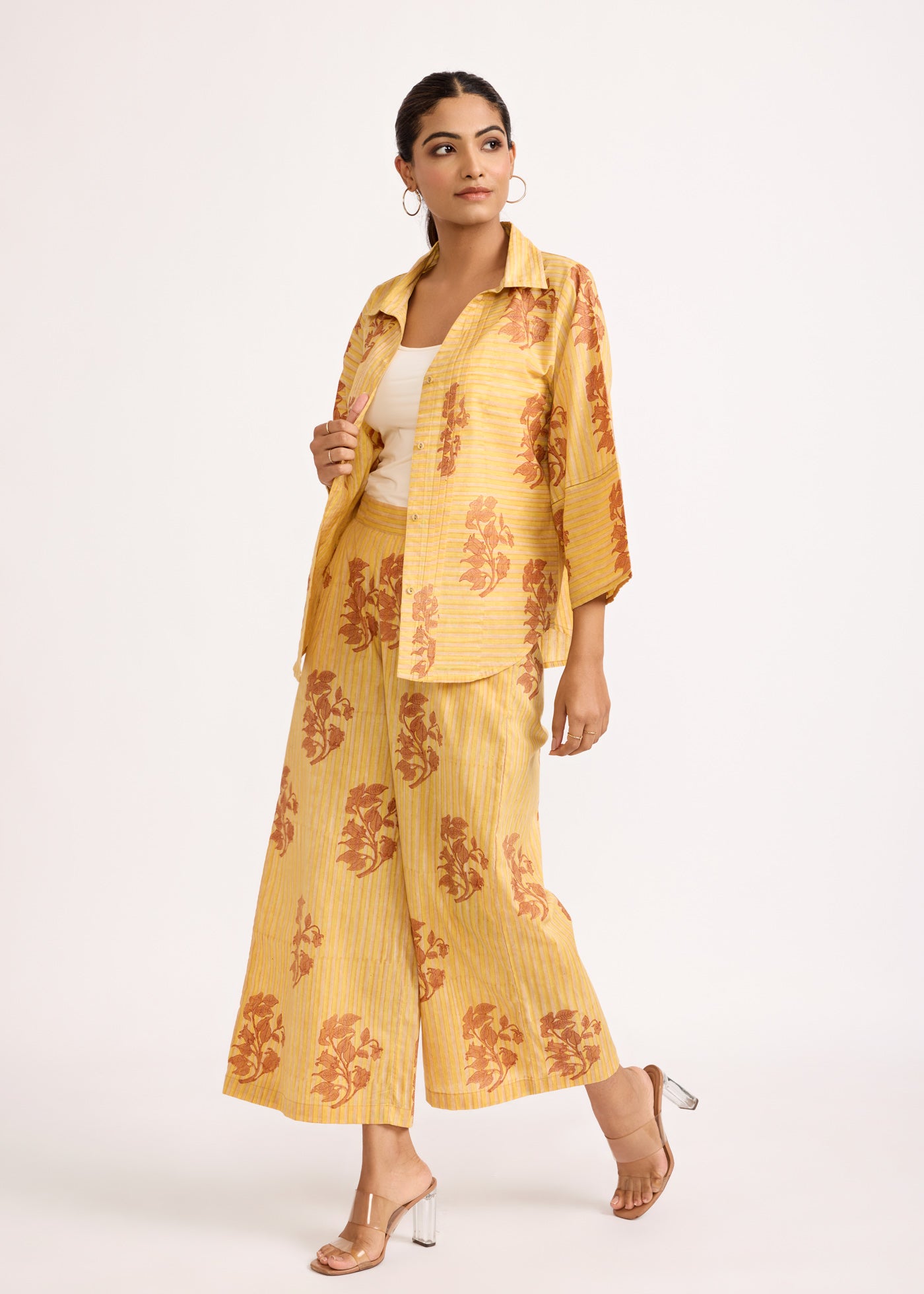Button Down Shirt - Yellow/Brown