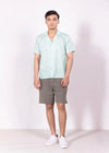 Men's Half Sleeve Notch Collar