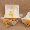 Ikat Flower Yellow & Orange Gift Basket Set of 3