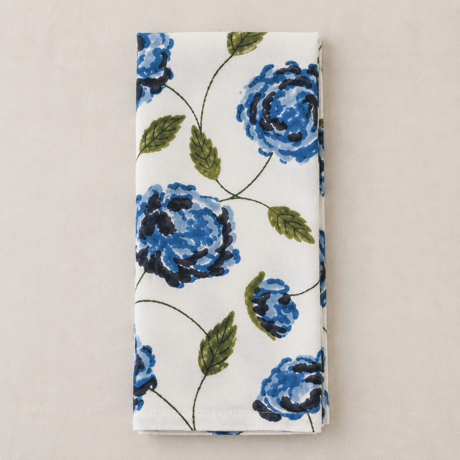 Peonia Blue-Green Floral Napkin – Set of 6