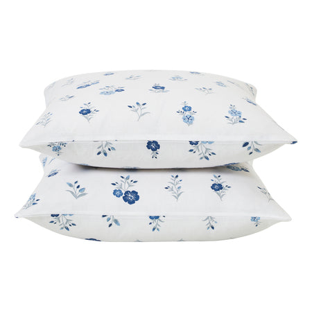 Flax Linen Cotton Cushion Cover – Blue/Grey
