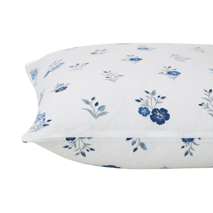 Flax Linen Cotton Cushion Cover – Blue/Grey