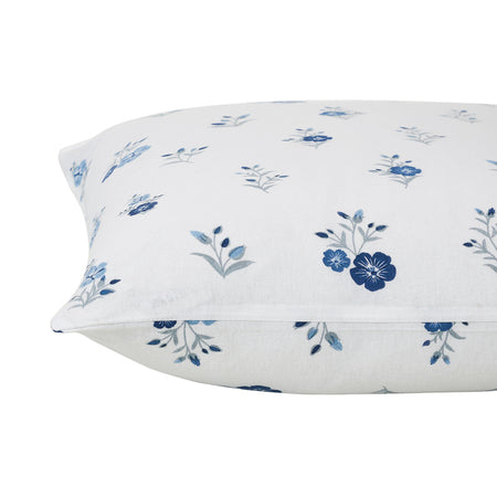 Flax Linen Cotton Cushion Cover – Blue/Grey