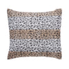 Leaf Trellis Beige & Charcoal Hand Block Print Cotton Cushion Cover