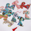 Multicolor Handmade Paper Dog Dangler Set of 2