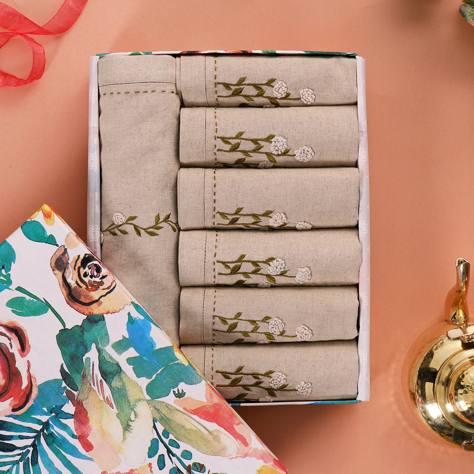 Phool Linen Mat & Runner Gift Set