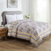 Classic Curation Beige & Brown Hand Block Printed Cotton Quilt