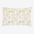 Vintage Mustard & Charcoal Hand Block Print Cotton Pillow Cover (40th Edition)