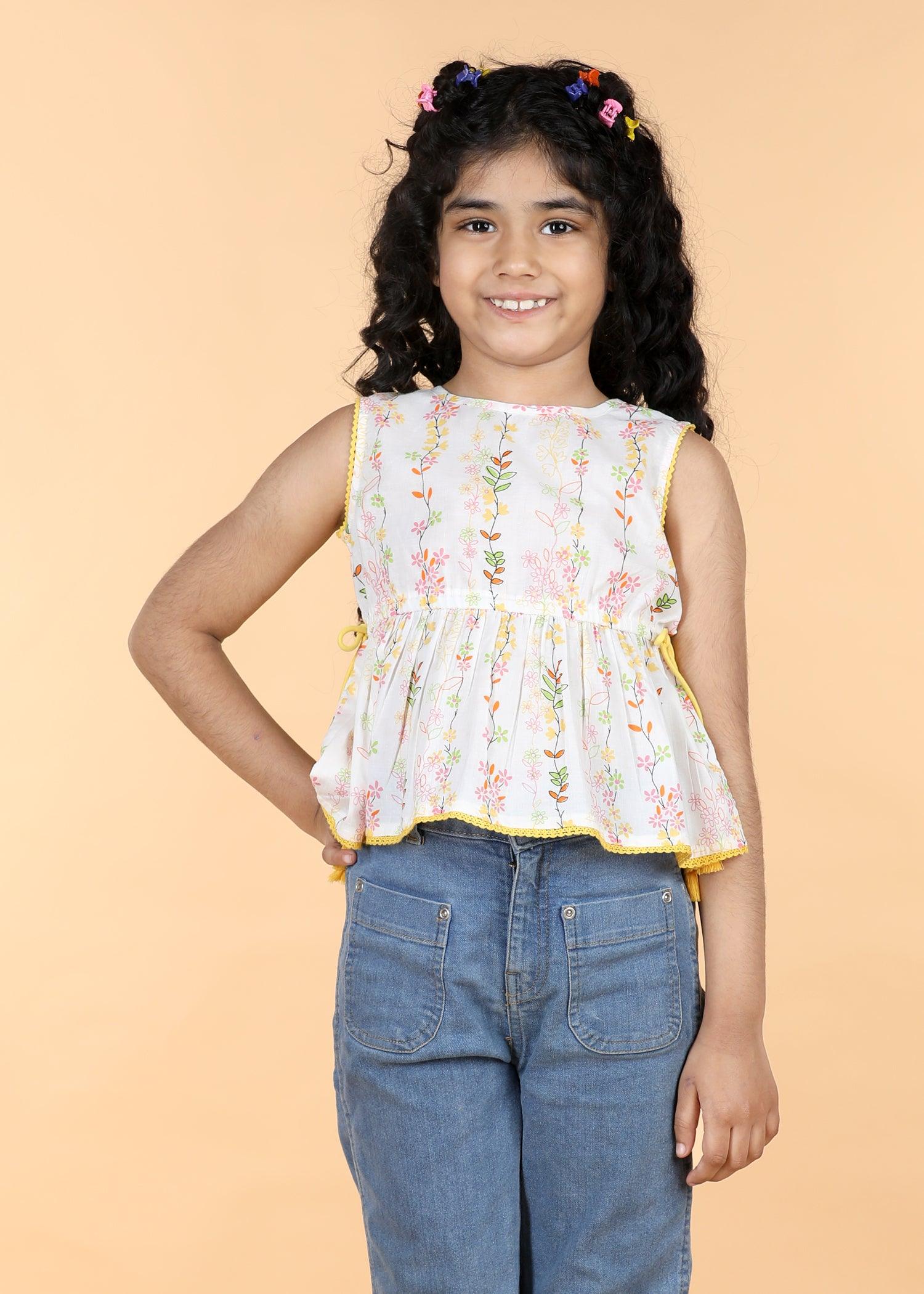 Multi Cotton Peplum Top Girls (6 Months -12 Yrs) Ratan Texprocess Pvt. Ltd