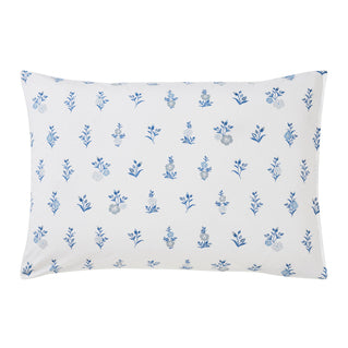 Flax Linen Cotton Pillow Cover – Blue/Grey