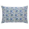 Floral Harmony Blue & Green Hand Block Print Cotton Pillow Cover