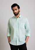 Green Regular Cotton Full Sleeve Shirt