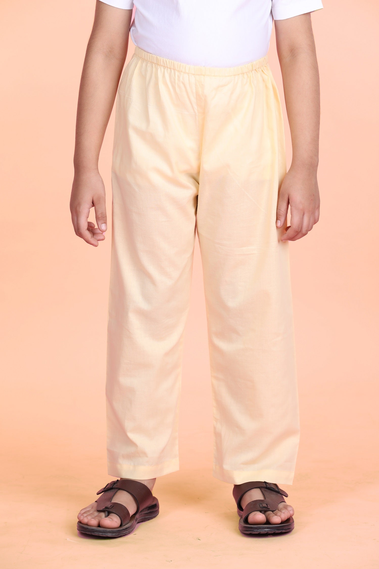 Creme Pyjama Pants Boys (6 Months-14 Years) Ratan Jaipur