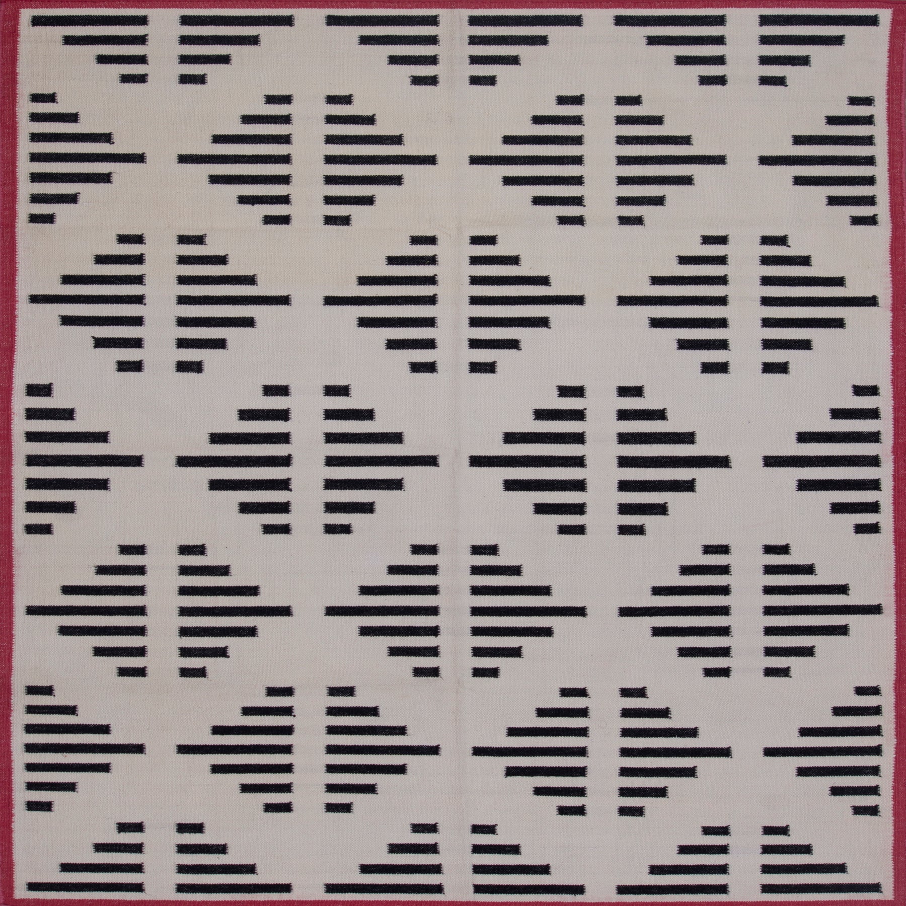 Shapes to Lines Rug-Grey/Red