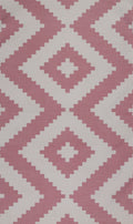 Pink & White Geometric Rug