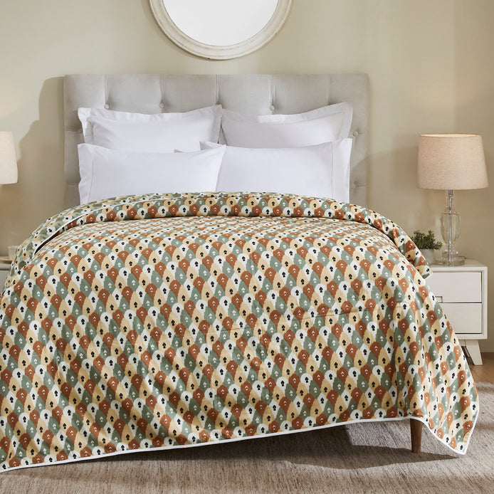 Ikat Cotton Dohar – Brown/Green