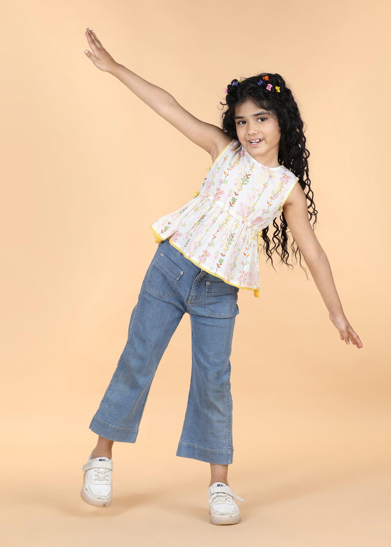 Multi Cotton Peplum Top Girls (6 Months -12 Yrs) Ratan Texprocess Pvt. Ltd