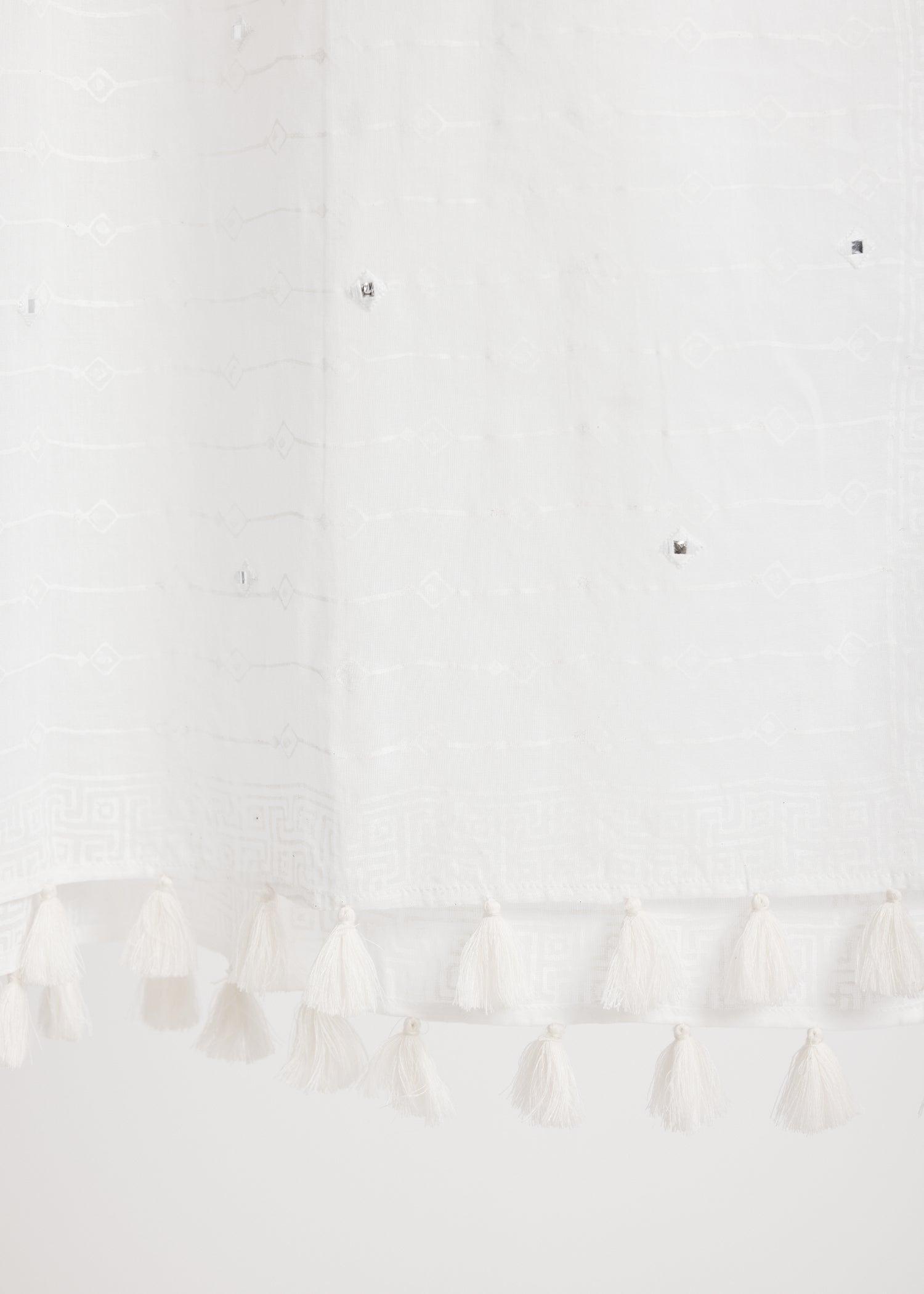 White Cotton Dupatta Ratan Texprocess Pvt. Ltd
