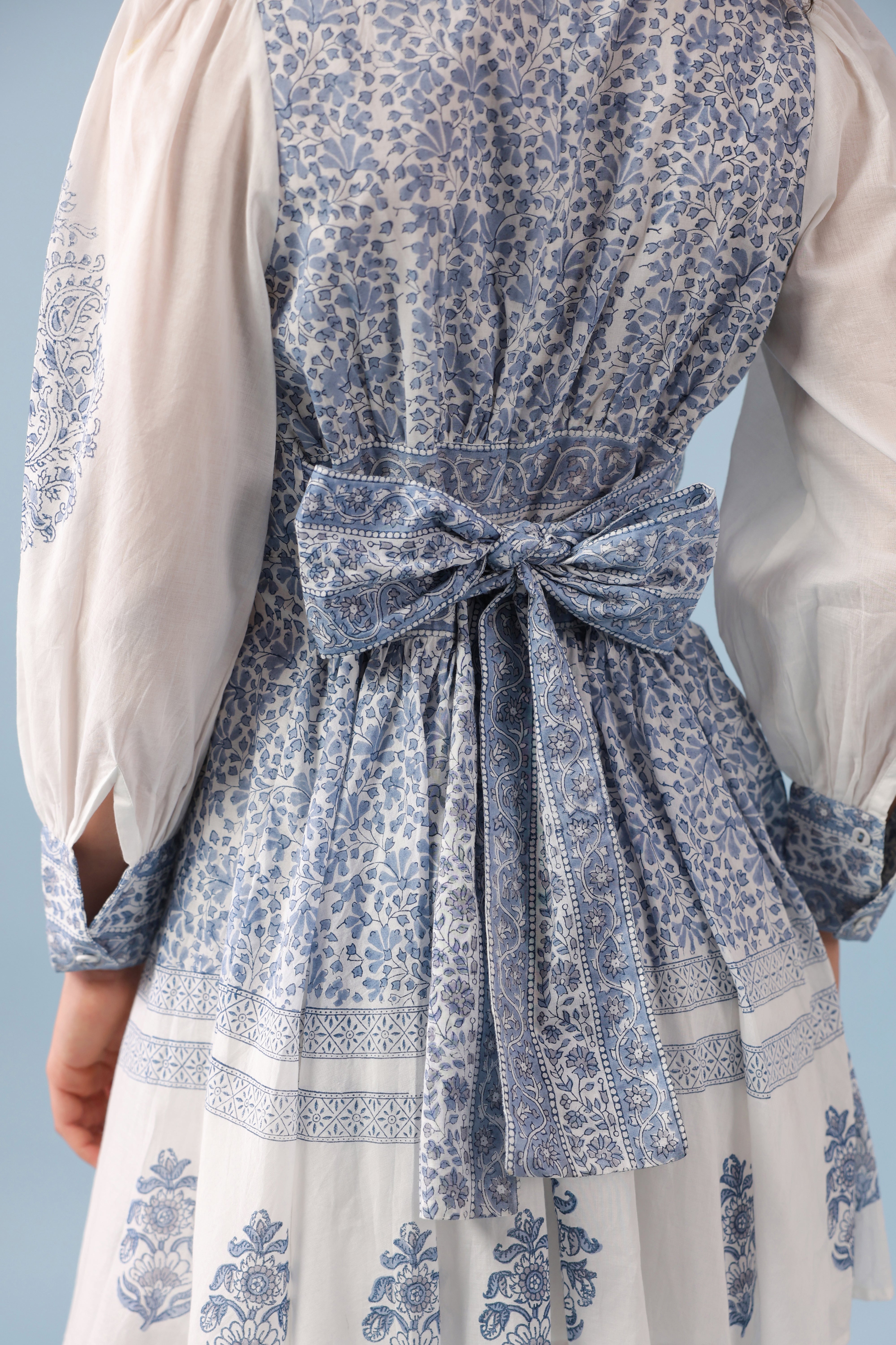 Wrap Dress – Blue/White