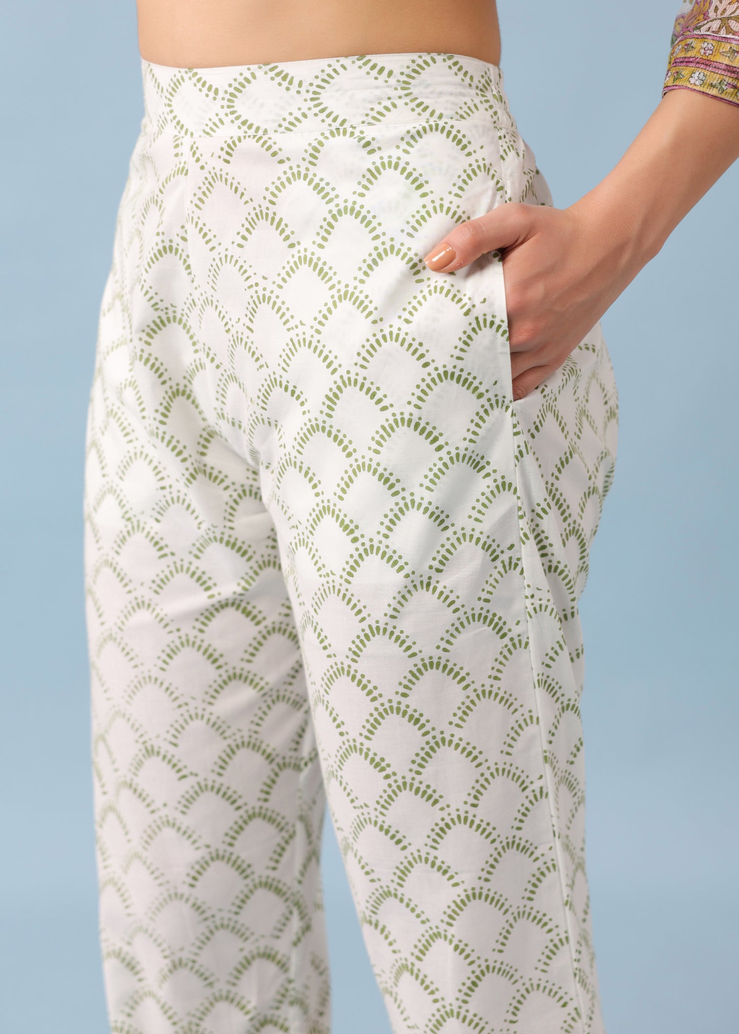 Maira Kota Doria Suit Set-Pink/White