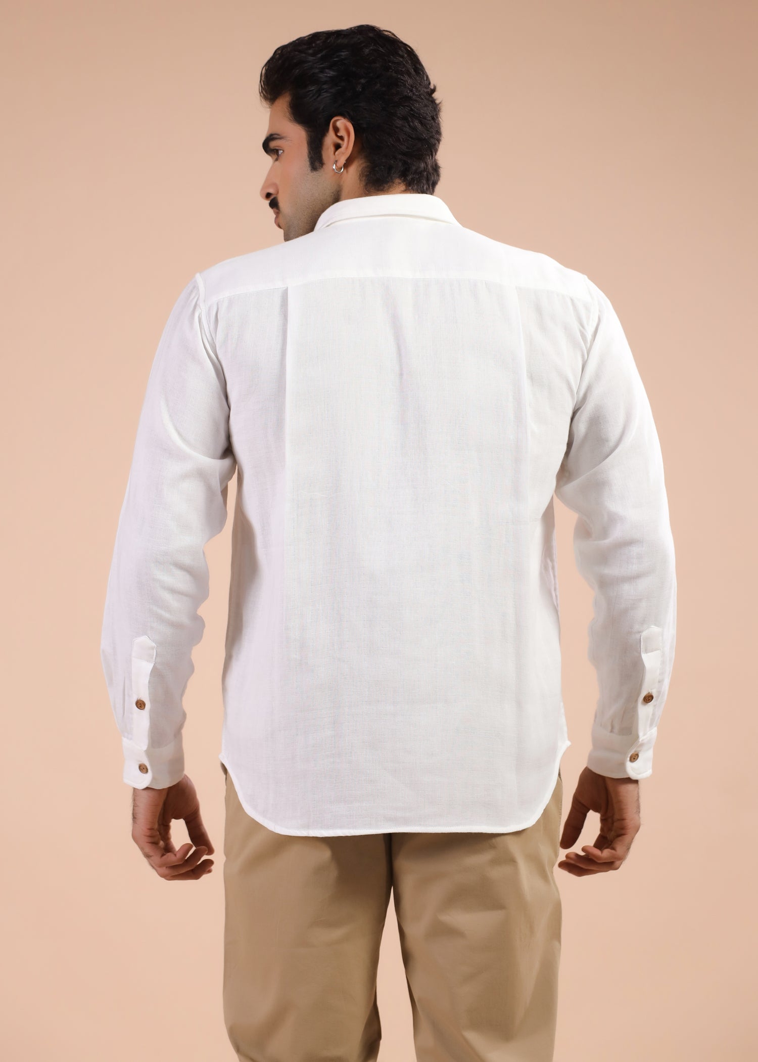 Full Sleeves Collar Shirt-White