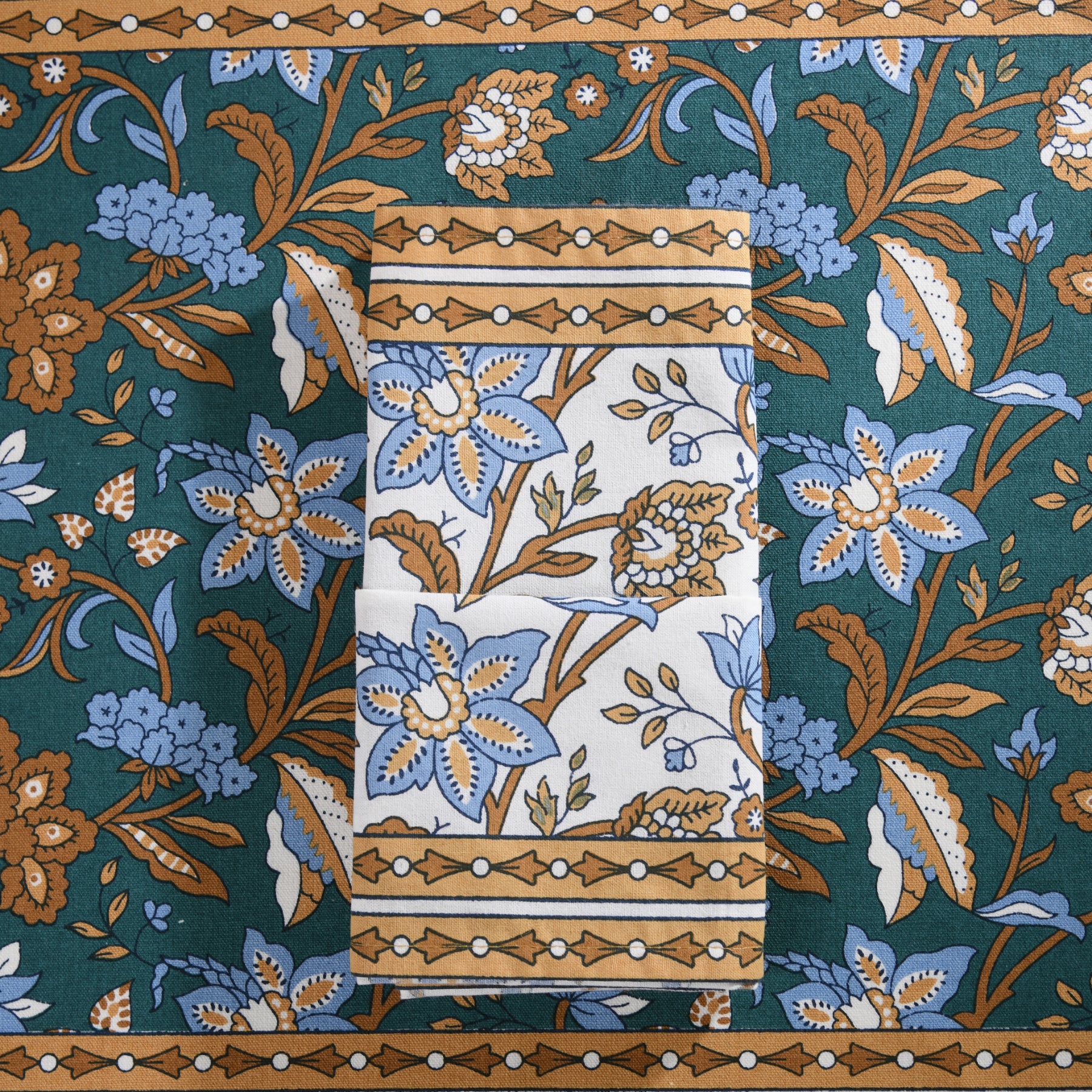 Multi Flower Napkin-Set of 6 Ratan Texprocess Pvt. Ltd