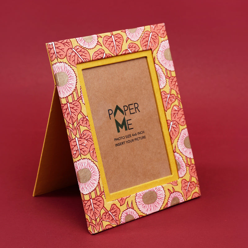 Block Story Flower Brown Photo Frame