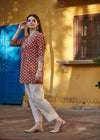 Brick Red Voile Regular Meera Top | Stylish and Comfortable | Ratan Jaipur