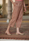 Orange/Brown Regular Cotton Pants | Relaxed and Stylish | Ratan Jaipur