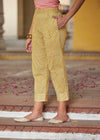 Yellow Regular Cotton Pants | Stylish and Comfortable | Ratan Jaipur