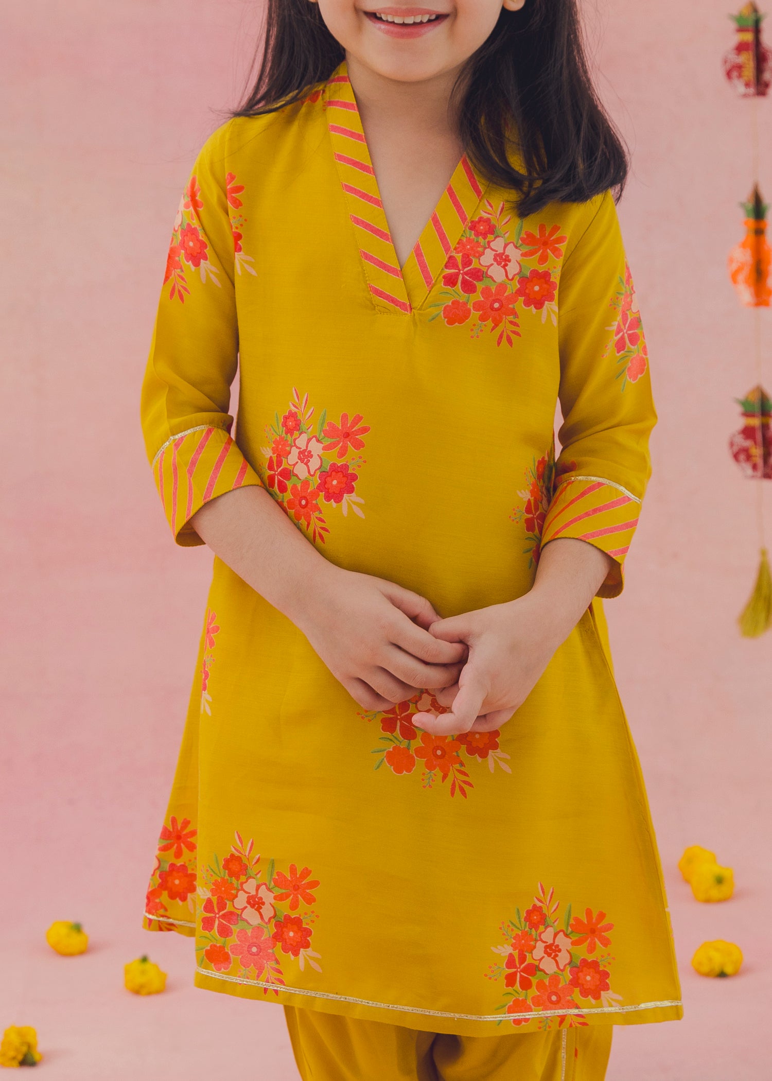 Arya Kurta Dhoti Set – Mustard (2-12Yrs)