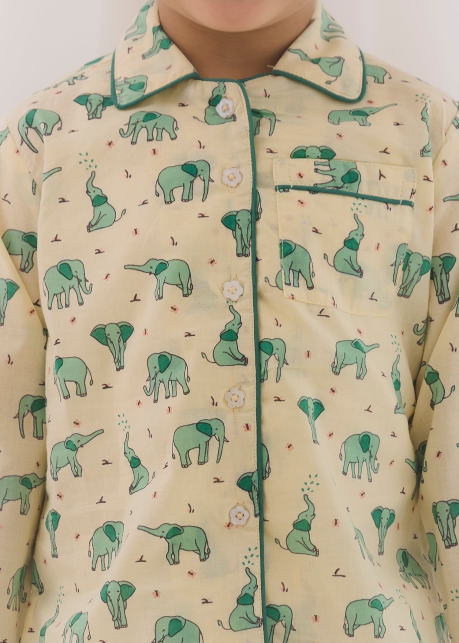 Tusky Creme Cotton Unisex Nightsuit Baby (3-12 months)