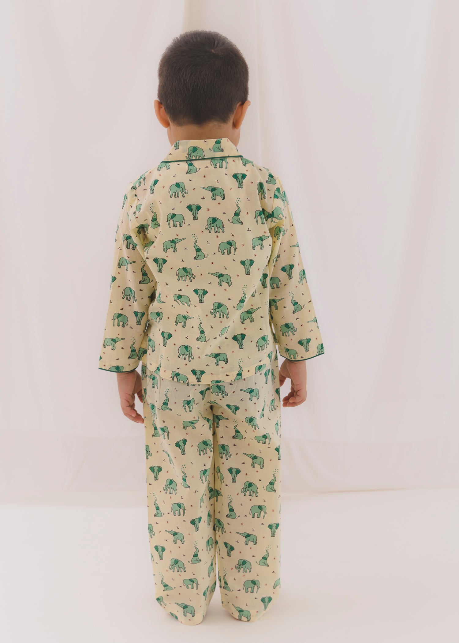 Tusky Creme Sleeves Cotton Nightsuit (1-12Yrs)