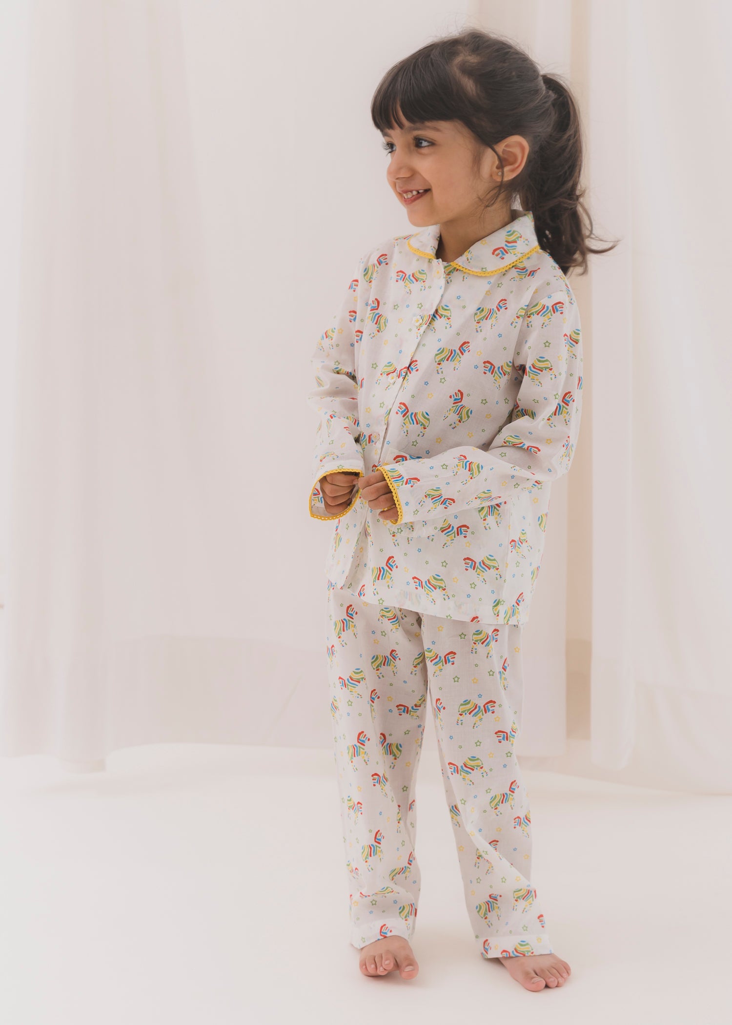 Zeb White Cotton Unisex Nightsuit Baby (3-12 months)