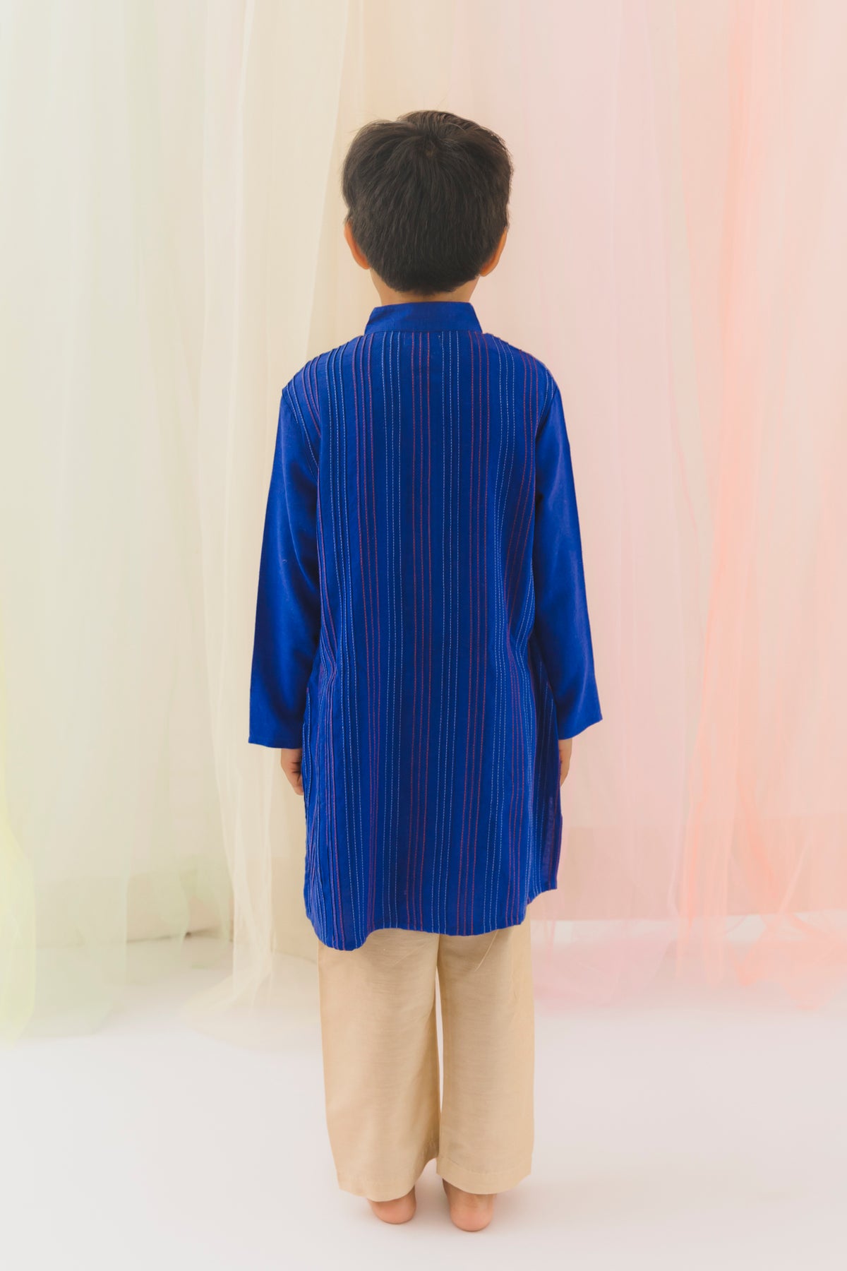 Pintucks Boys Kurta – Blue (6 Months to 14 Years)