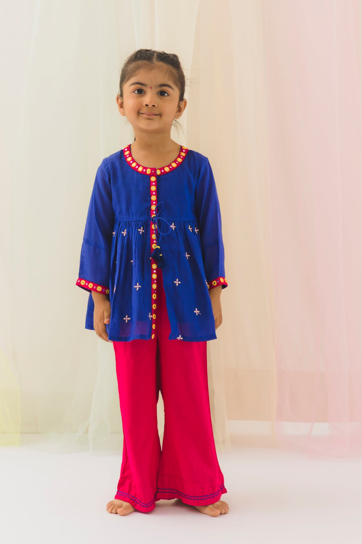 Nishi Top Pant Set – Blue/Pink (2 Years to 12 Years)