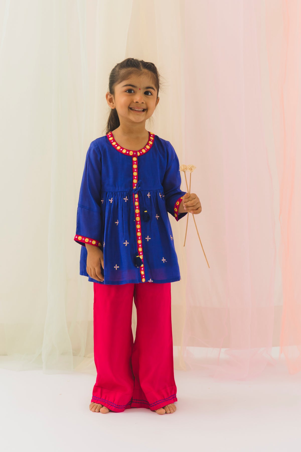 Nishi Top Pant Set – Blue/Pink (2 Years to 12 Years)