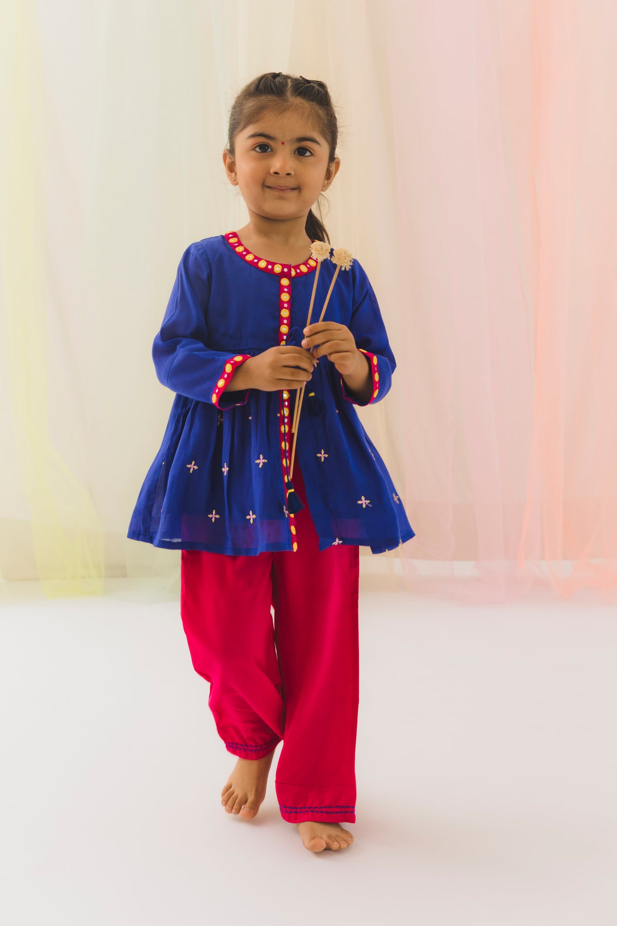 Nishi Top Pant Set – Blue/Pink (2 Years to 12 Years)