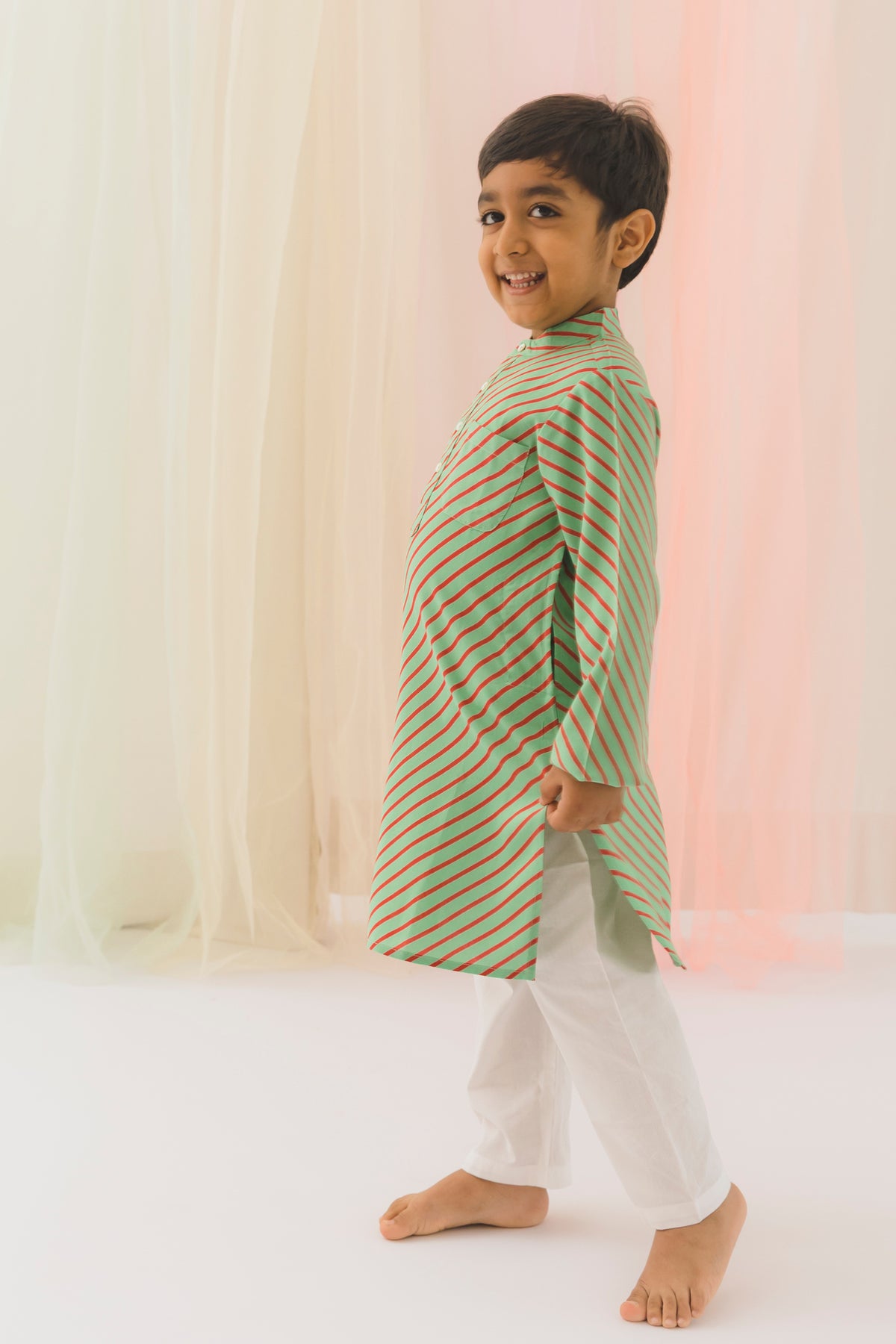 Lehariya Boys Kurta – Green (6 Months to 14 Years)