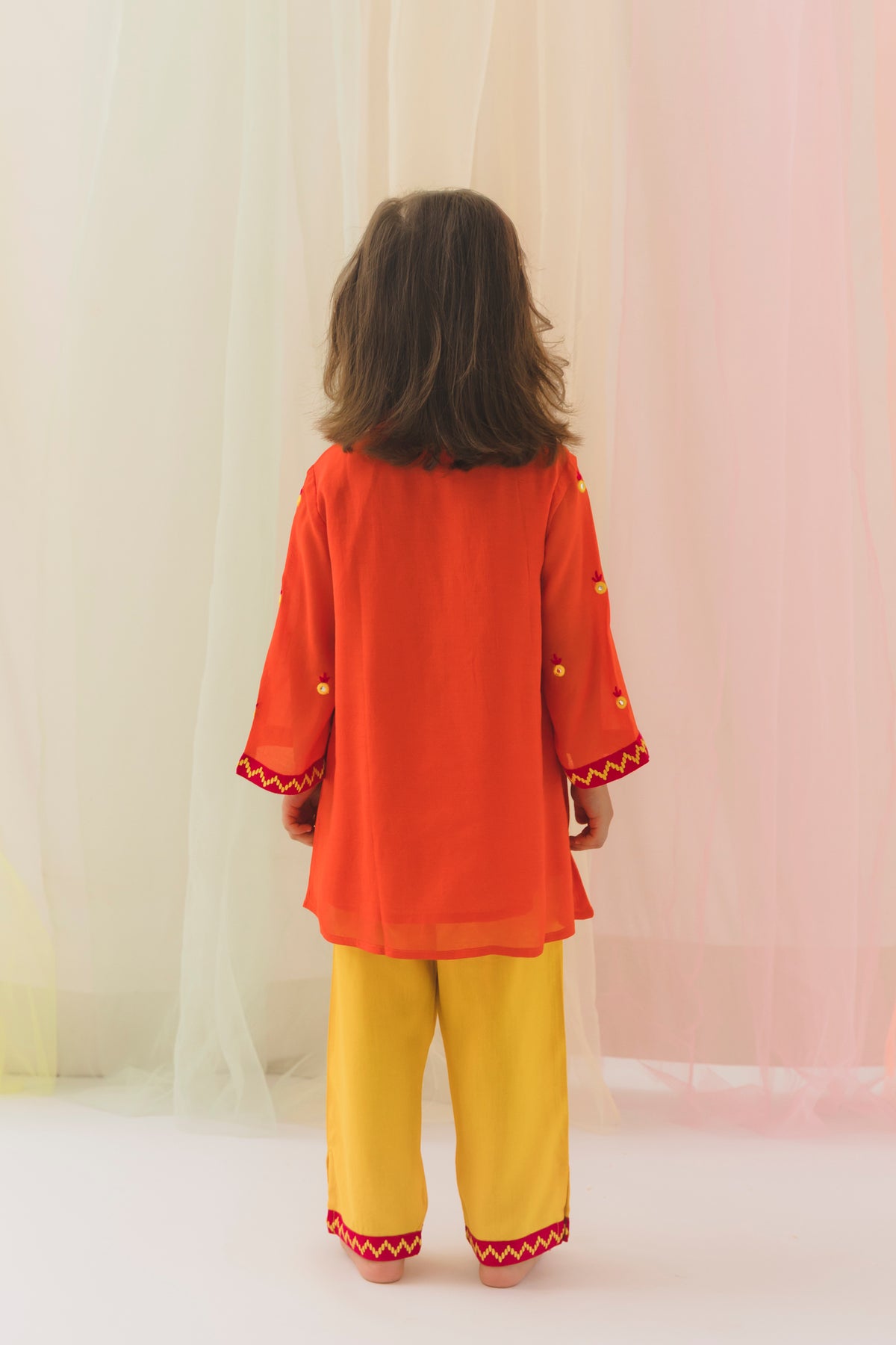 Yashvi Top Pant Set – Orange/Yellow (2 Years to 12 Years)