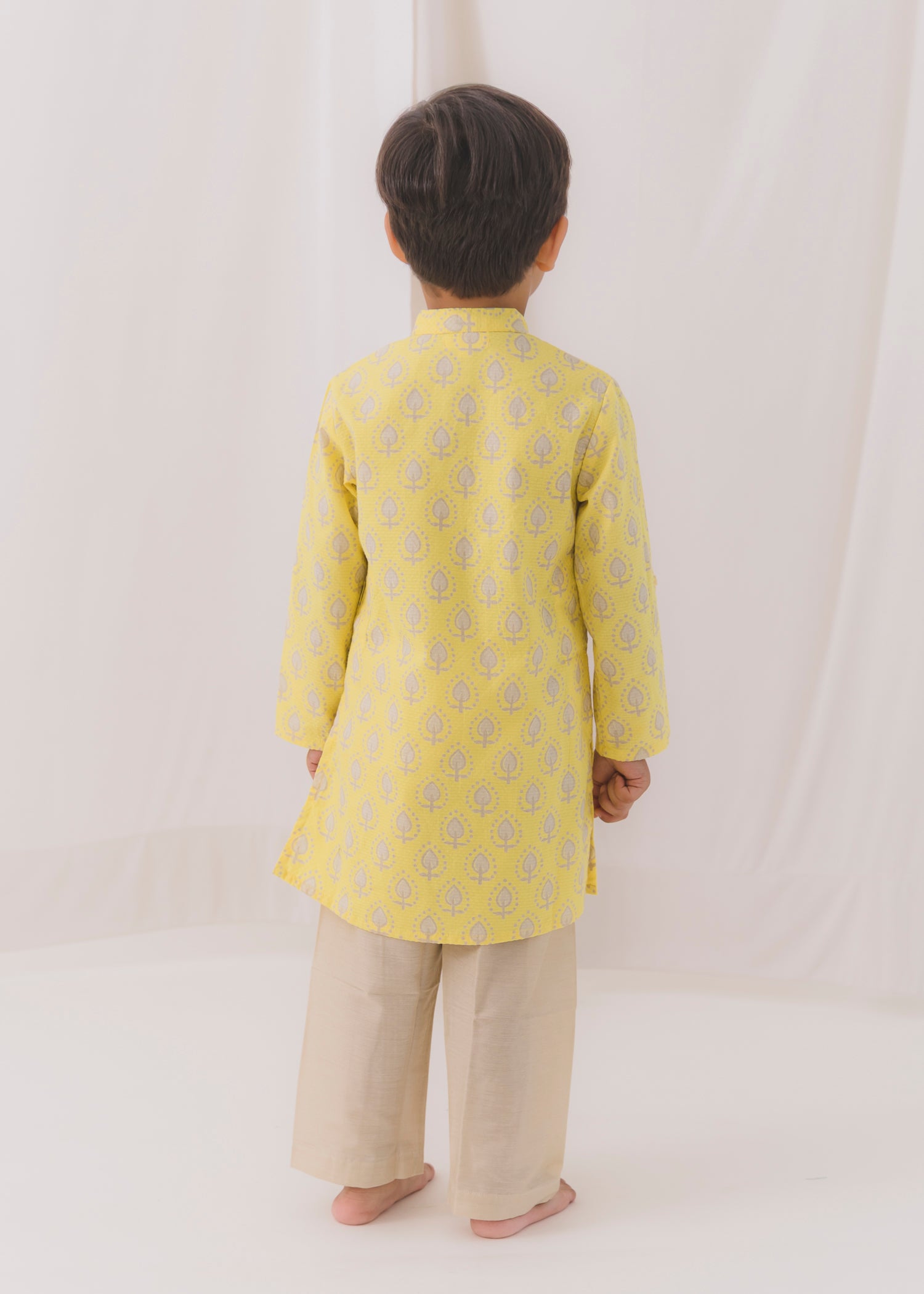 TBS Beej Cotton Jaquard Kurta-Lime (6 Month to 14 Year)