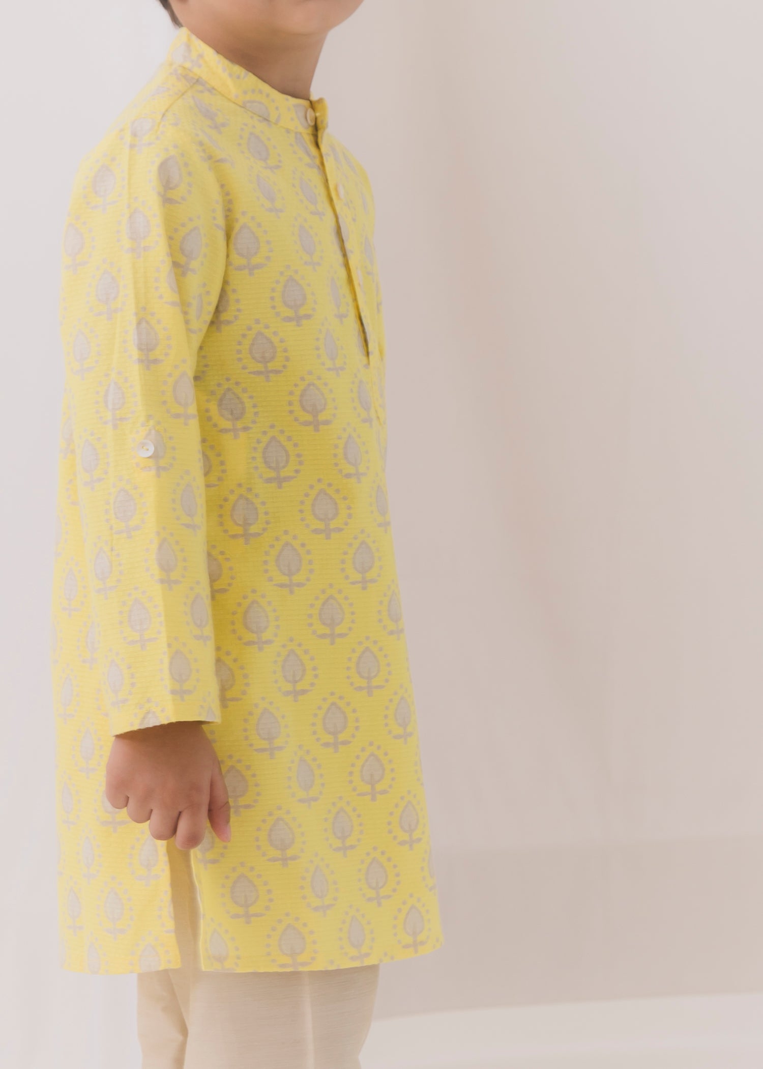 TBS Beej Cotton Jaquard Kurta-Lime (6 Month to 14 Year)