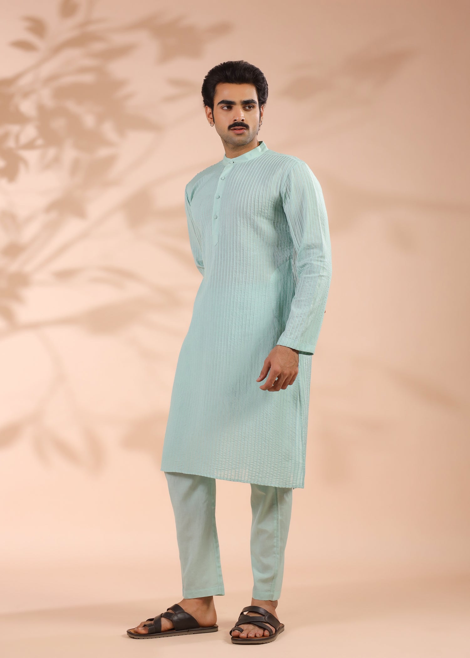 Pintuck Viscose Kurta – Mint Green