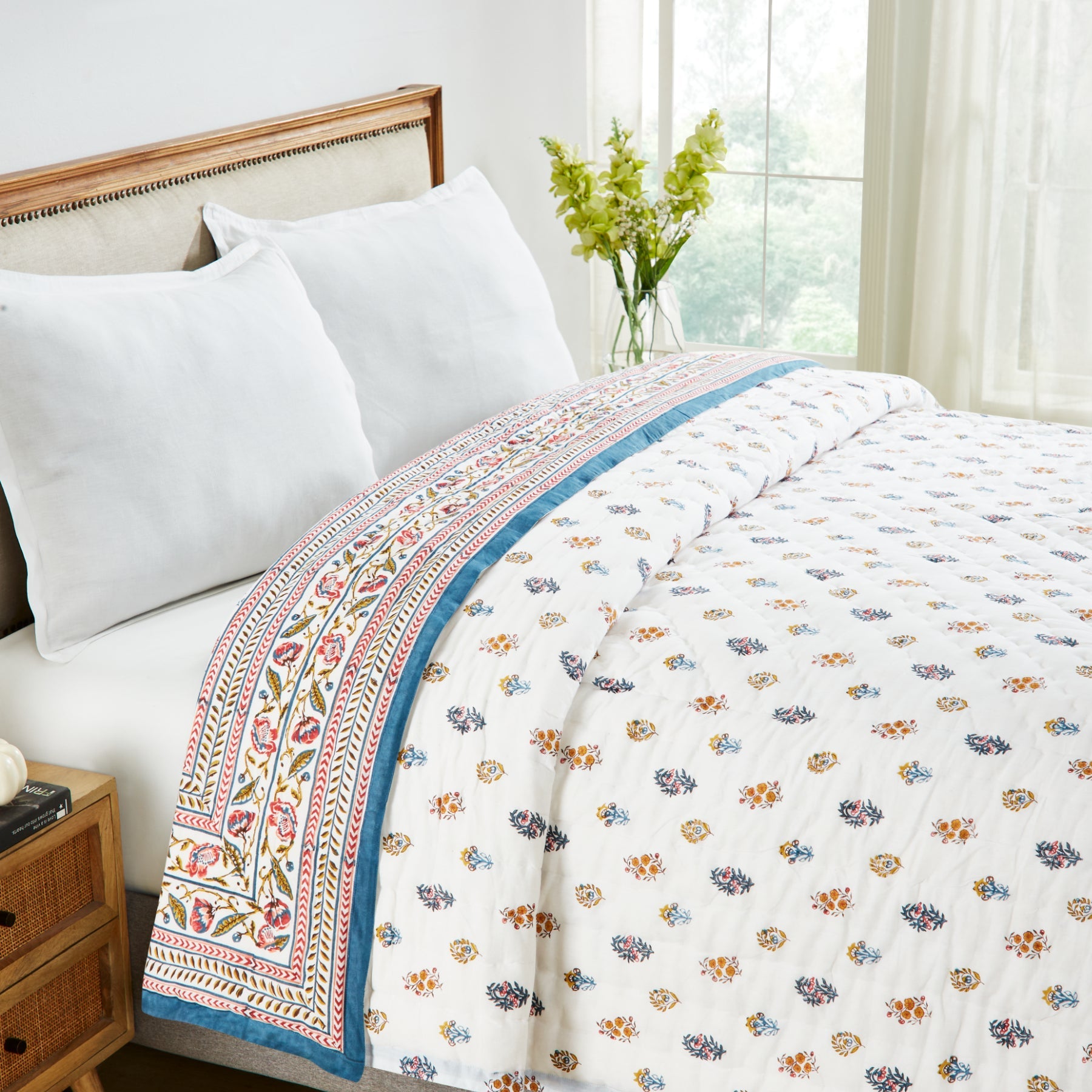 Cannonball Cotton AC Quilt on Bed – King Size, Double Size, Medium Size Available