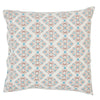 Uzbek Ikat Turquoise Brown Hand Block Print Cotton Cushion Cover